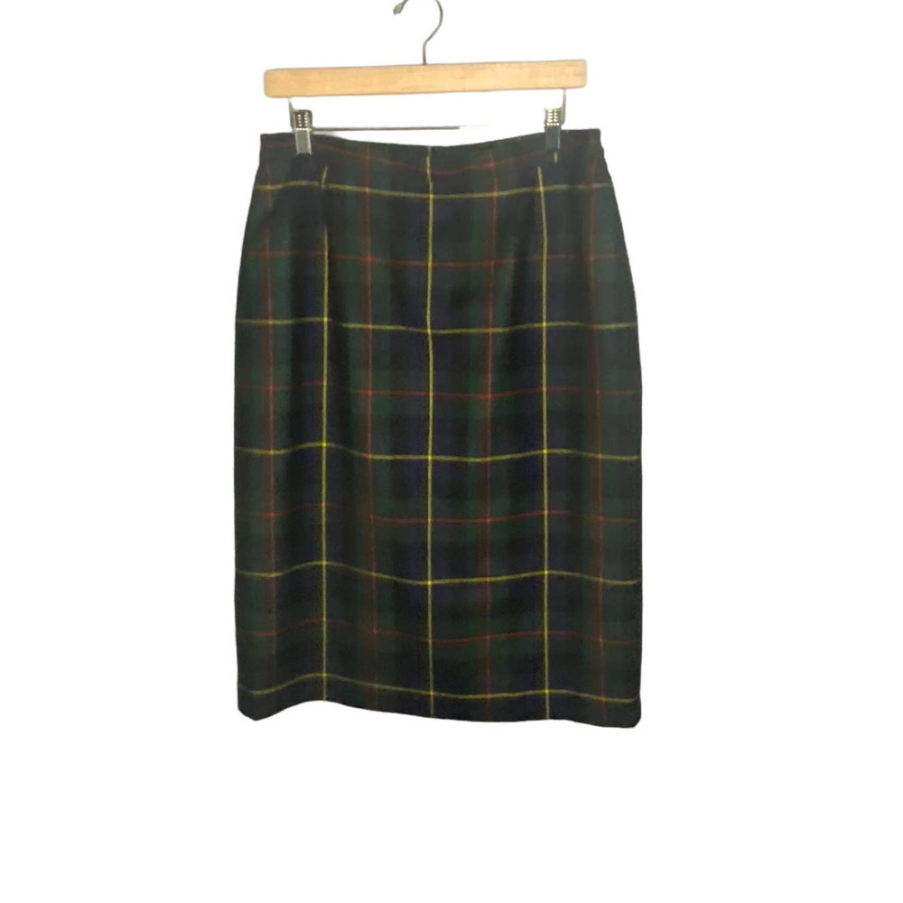 O'neil of Dublin Plaid Irish Wool Midi Skirt Size 14